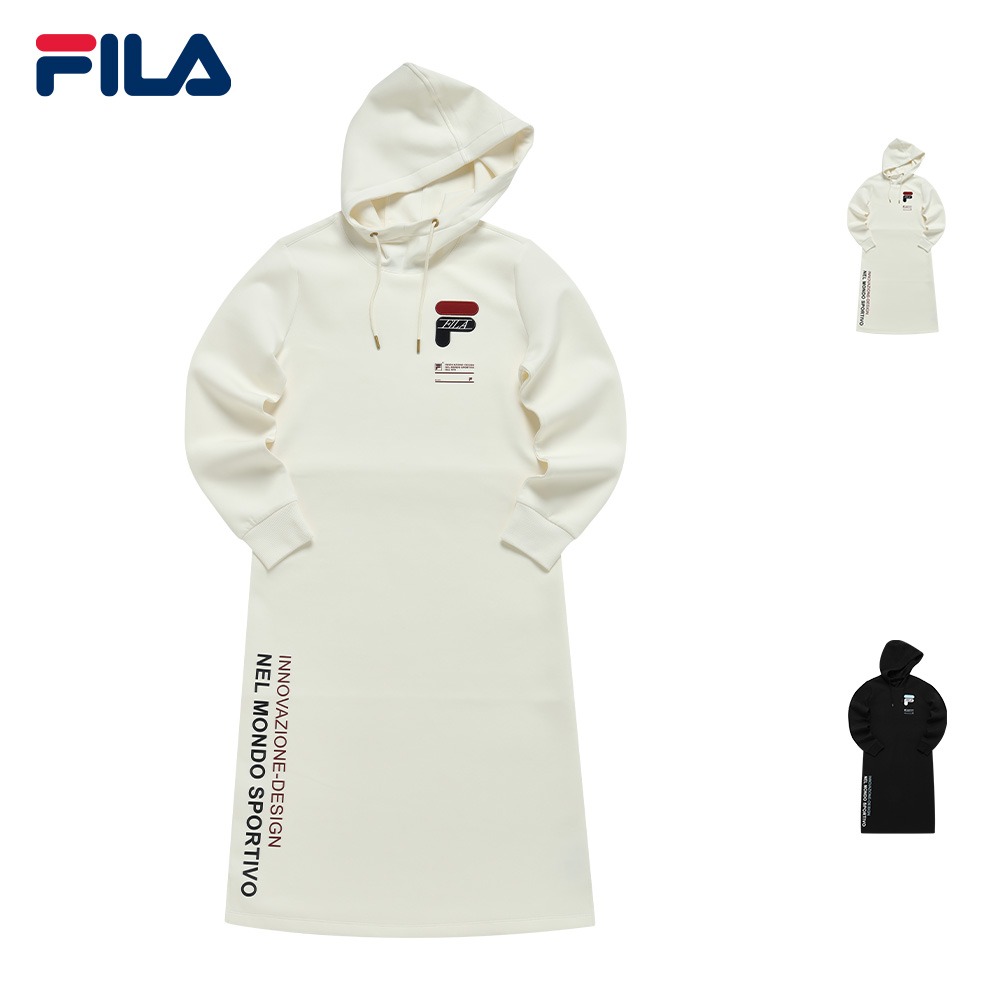 Online Exclusive Women's Embroidered F Logo Hooded Dress